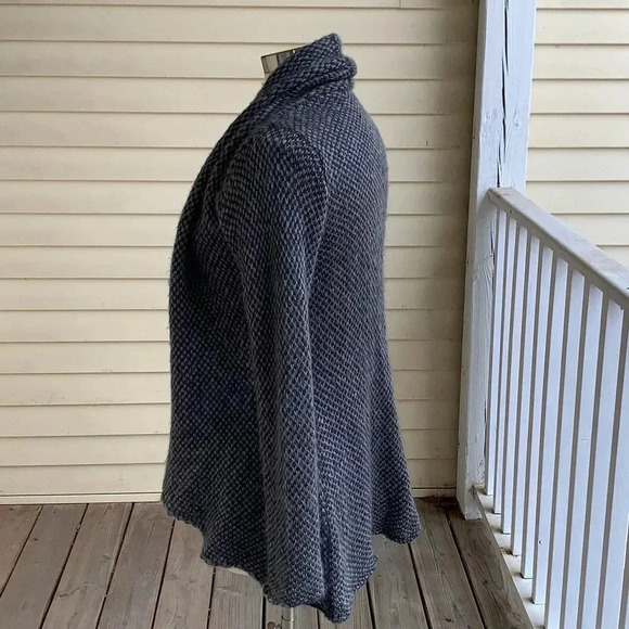 Wooden Ships Paola Buendia Mohair Wool Blend Cardigan Sweater Size S M Gray - Picture 3 of 7
